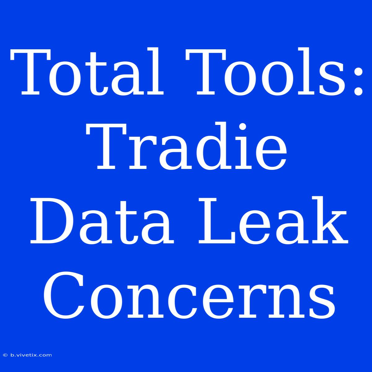 Total Tools: Tradie Data Leak Concerns 