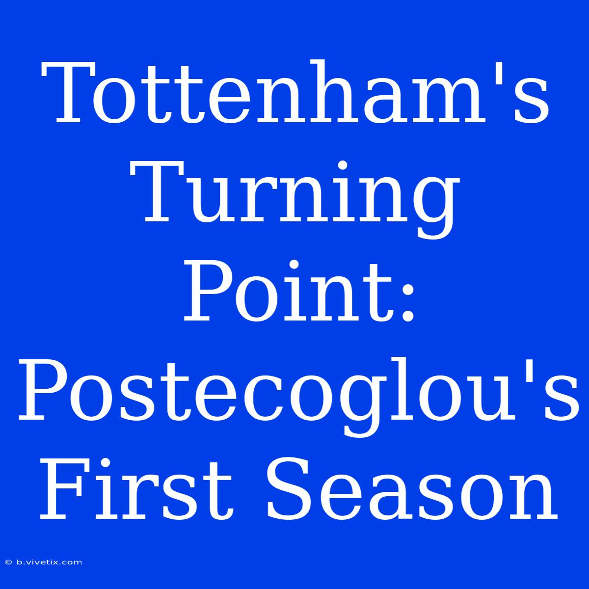 Tottenham's Turning Point: Postecoglou's First Season 