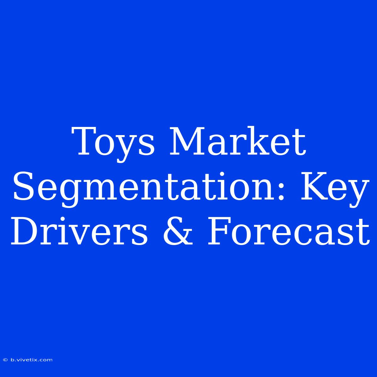 Toys Market Segmentation: Key Drivers & Forecast