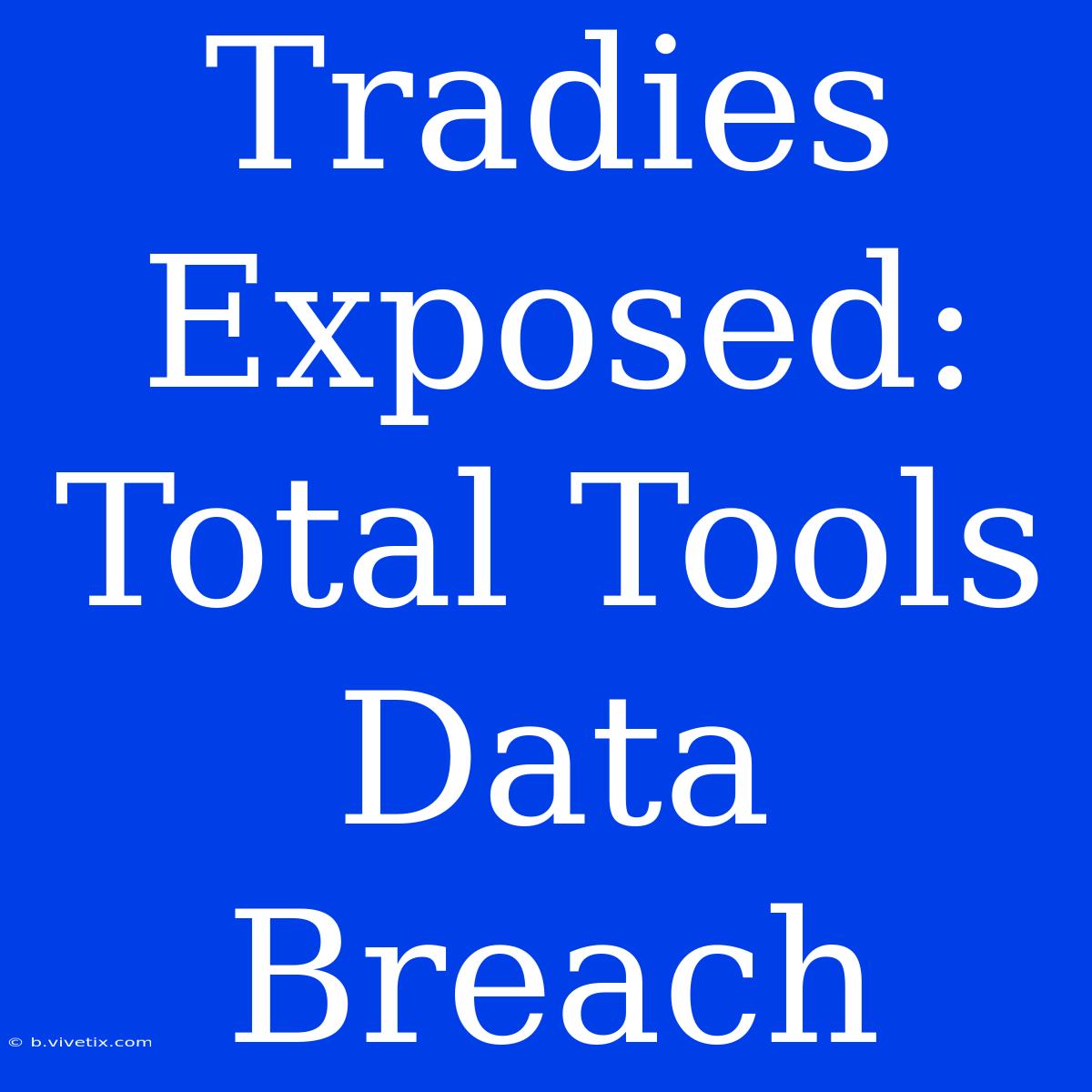 Tradies Exposed: Total Tools Data Breach