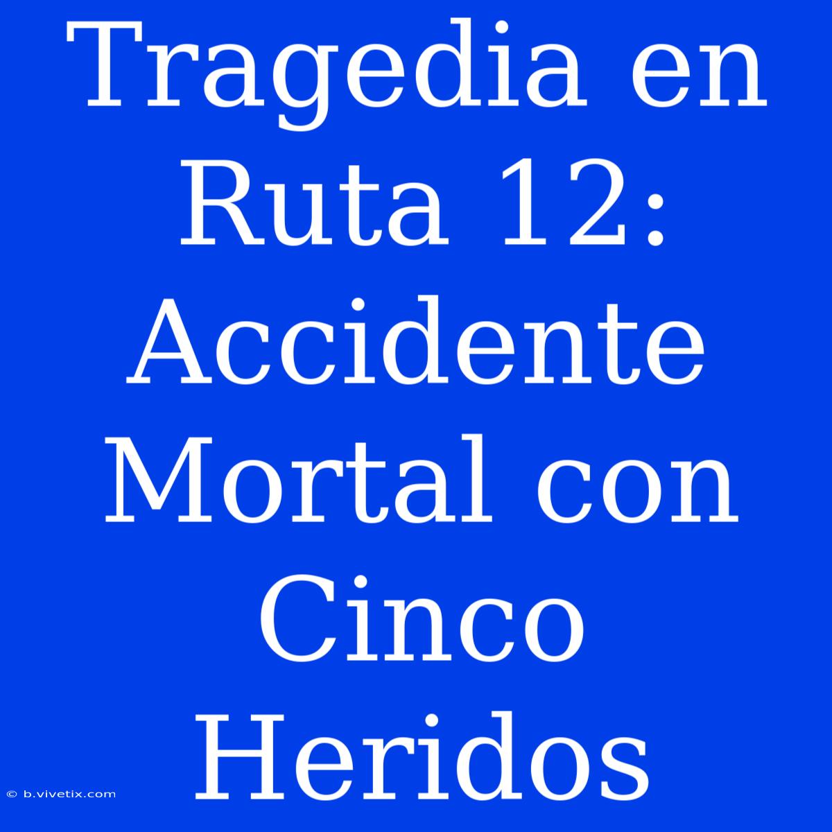 Tragedia En Ruta 12: Accidente Mortal Con Cinco Heridos 