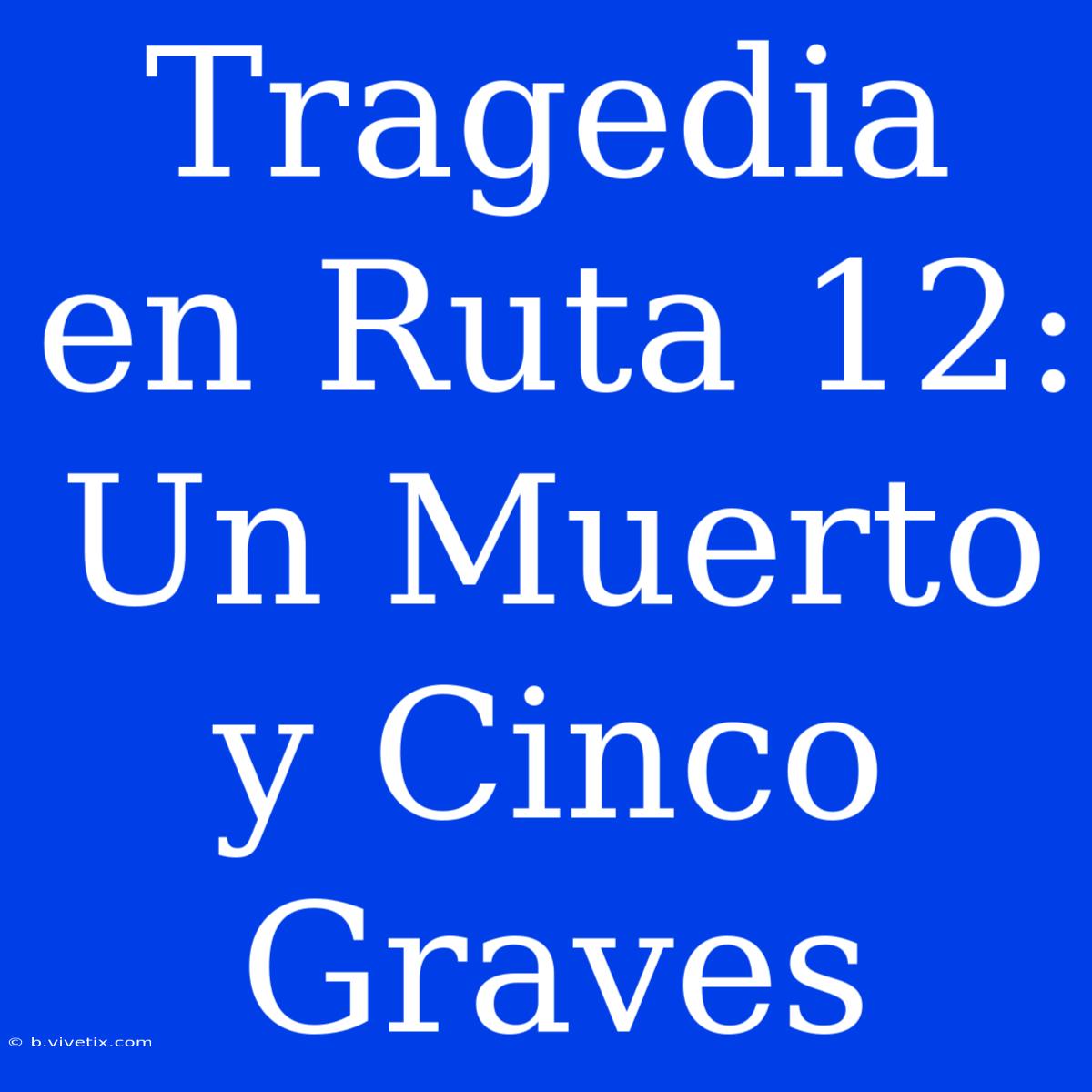 Tragedia En Ruta 12: Un Muerto Y Cinco Graves