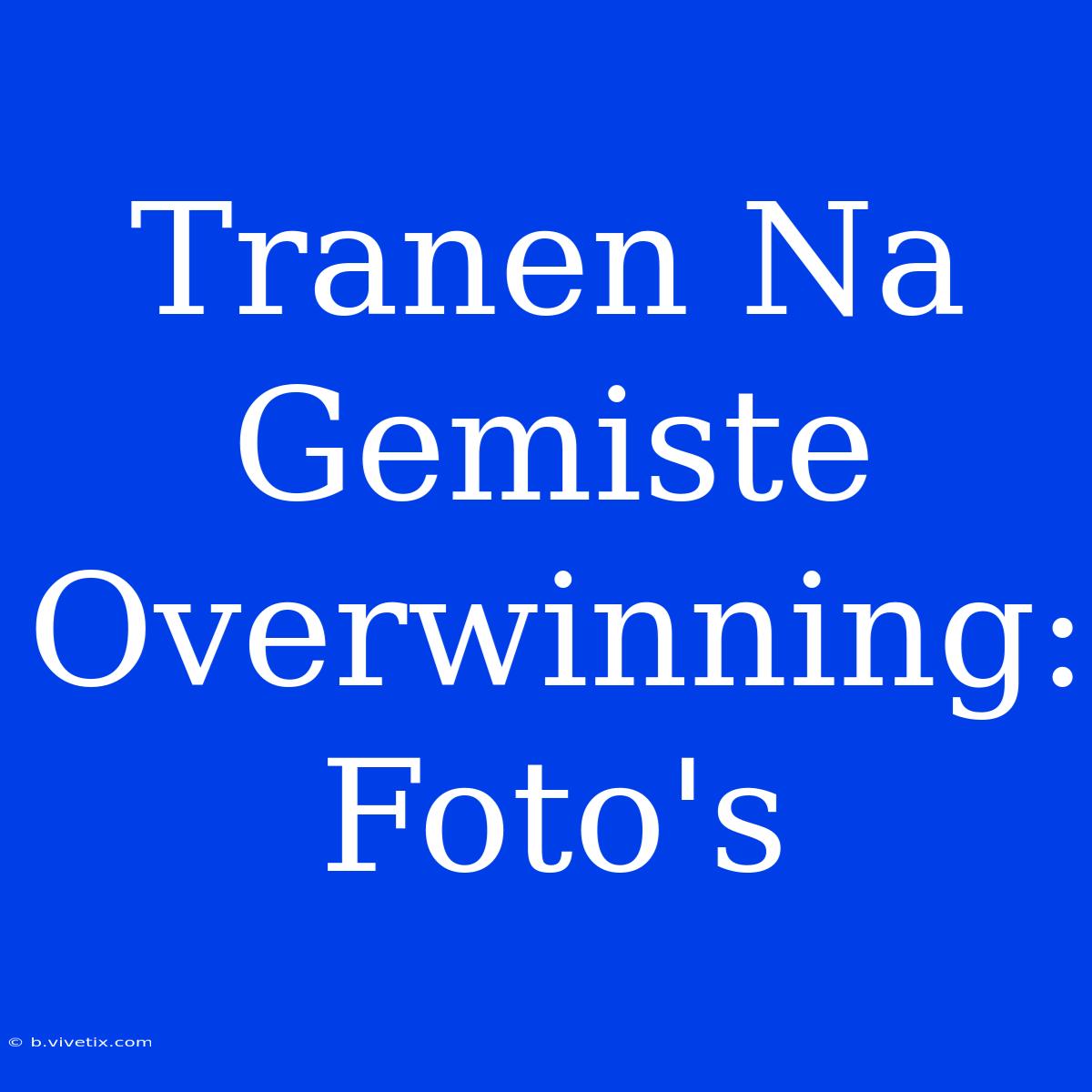 Tranen Na Gemiste Overwinning: Foto's