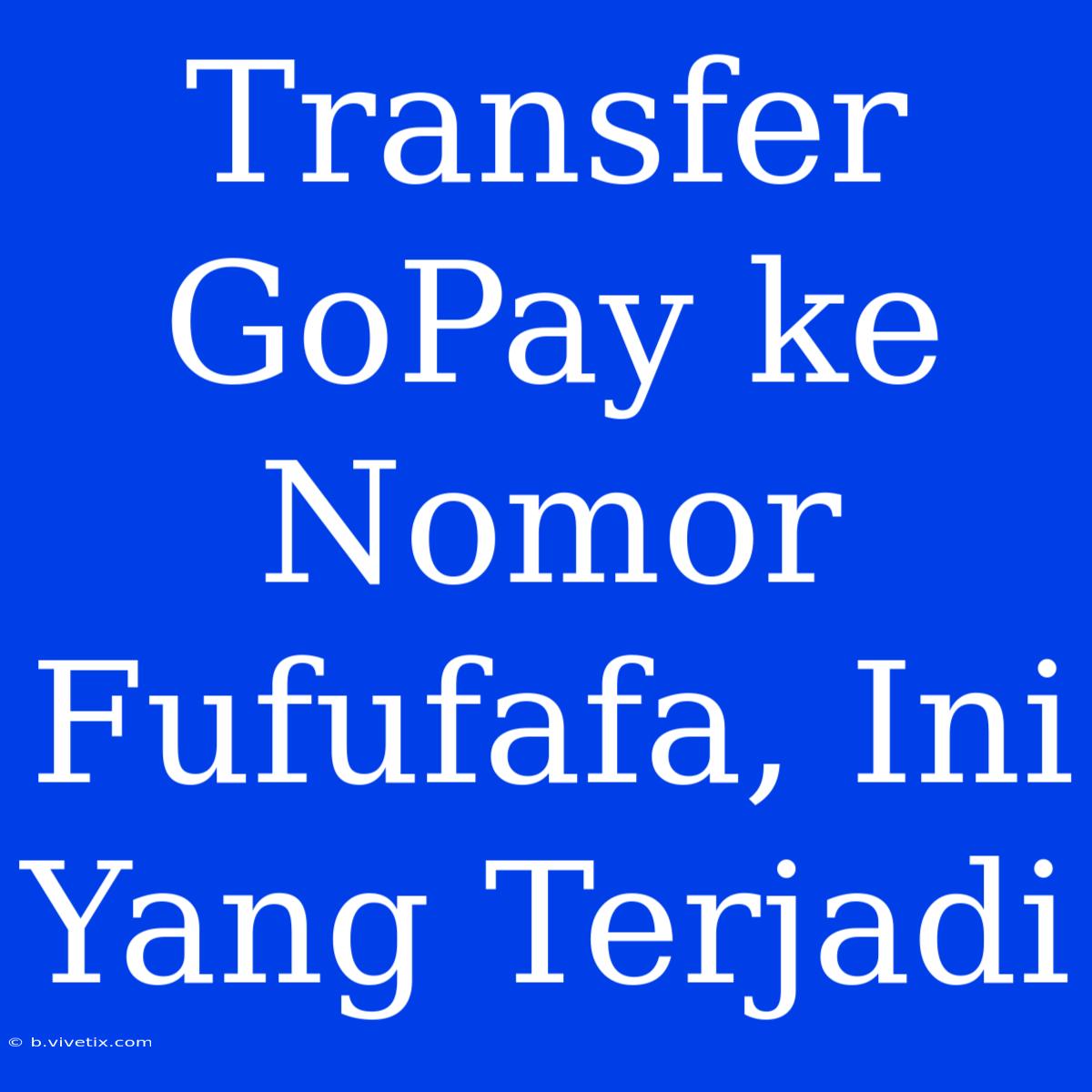 Transfer GoPay Ke Nomor Fufufafa, Ini Yang Terjadi