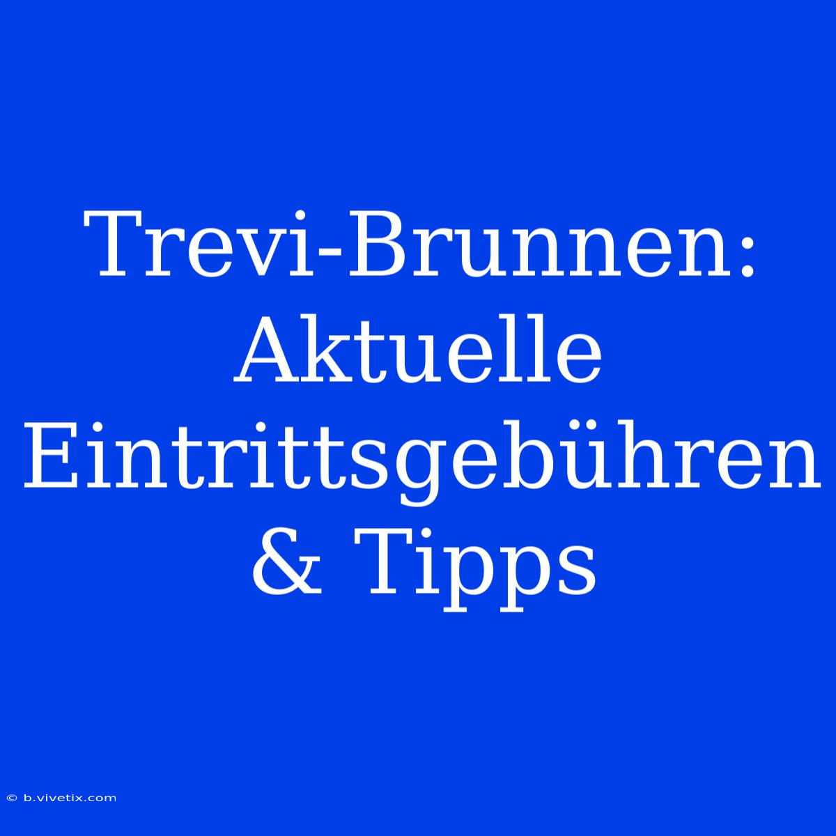 Trevi-Brunnen: Aktuelle Eintrittsgebühren & Tipps