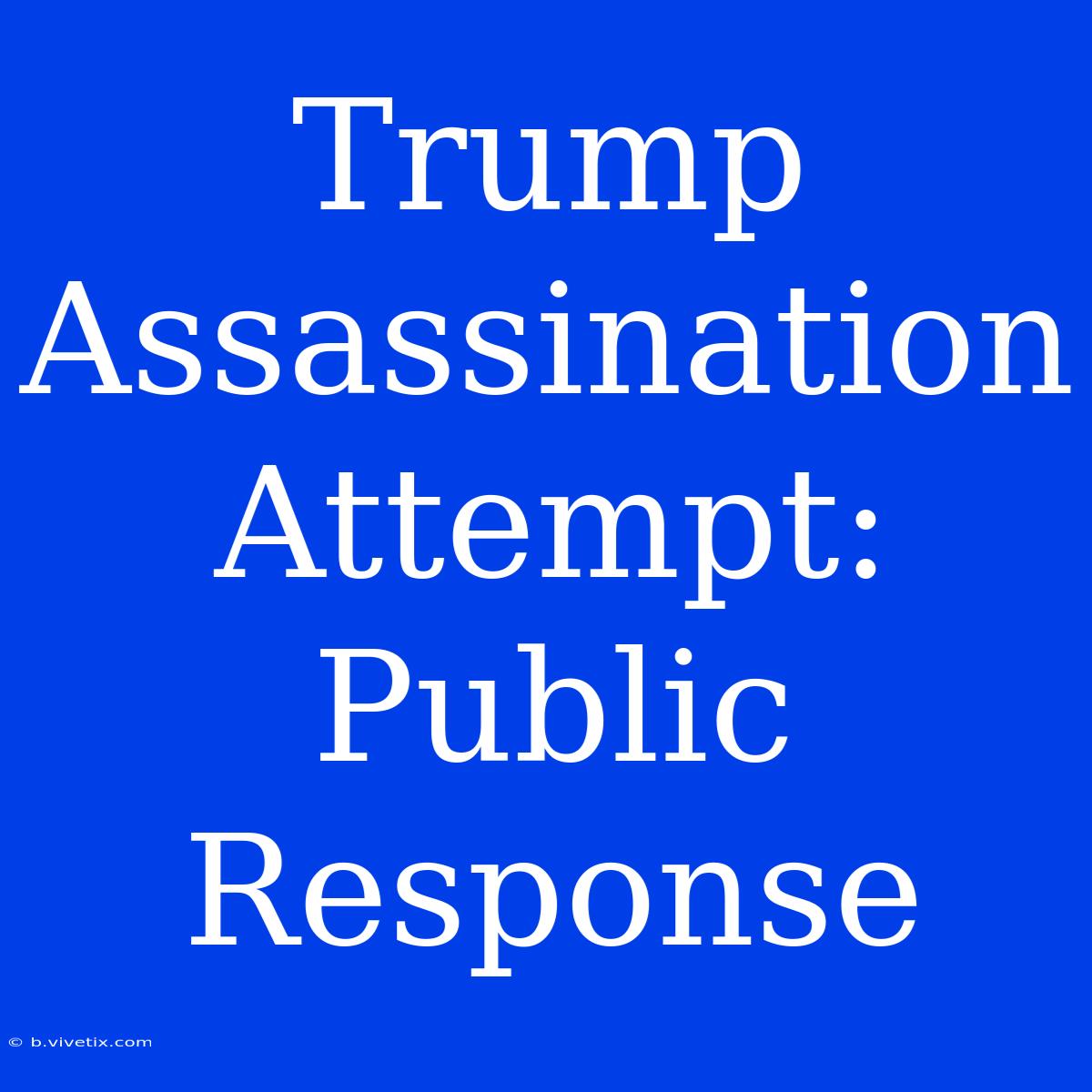 Trump Assassination Attempt: Public Response