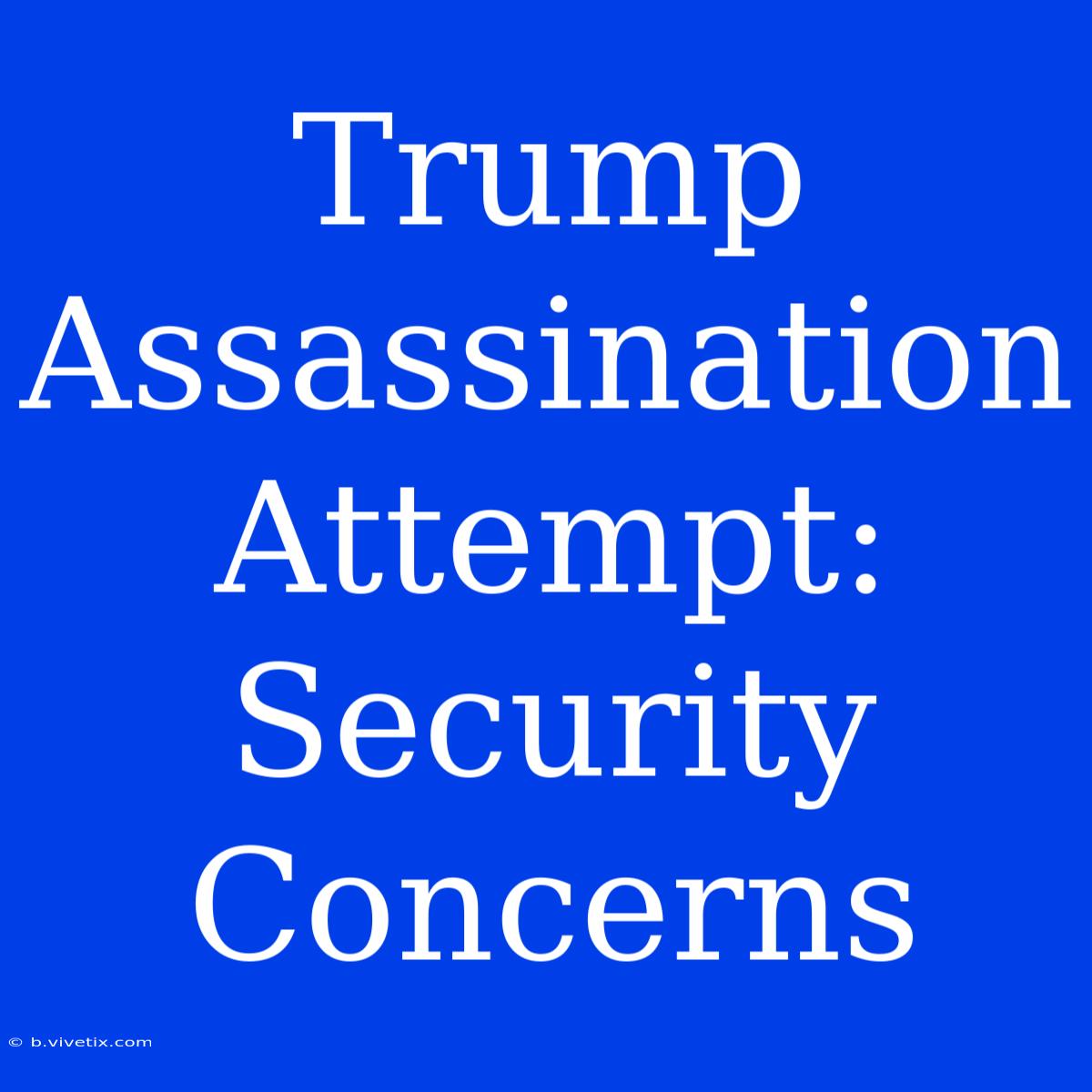 Trump Assassination Attempt: Security Concerns