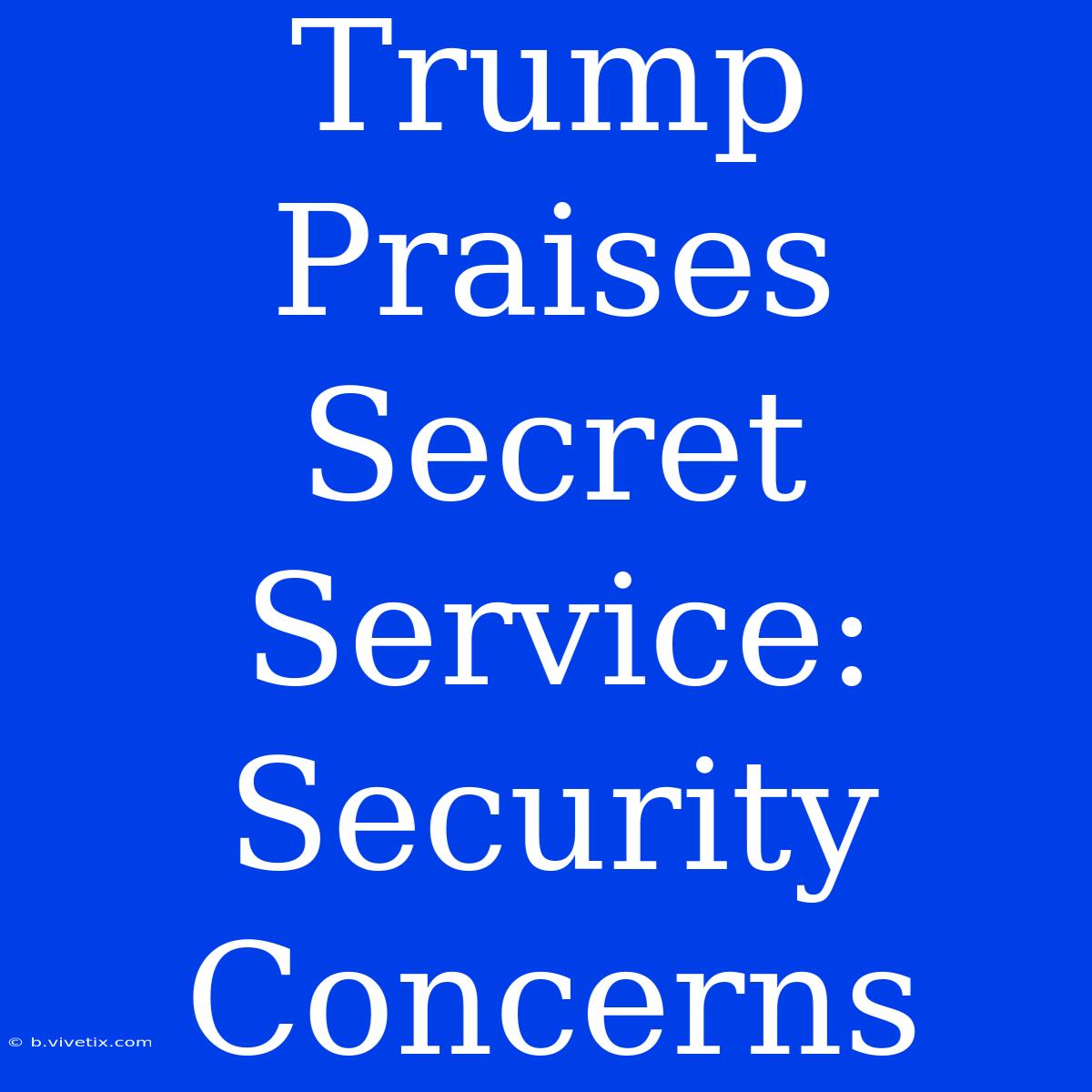 Trump Praises Secret Service: Security Concerns