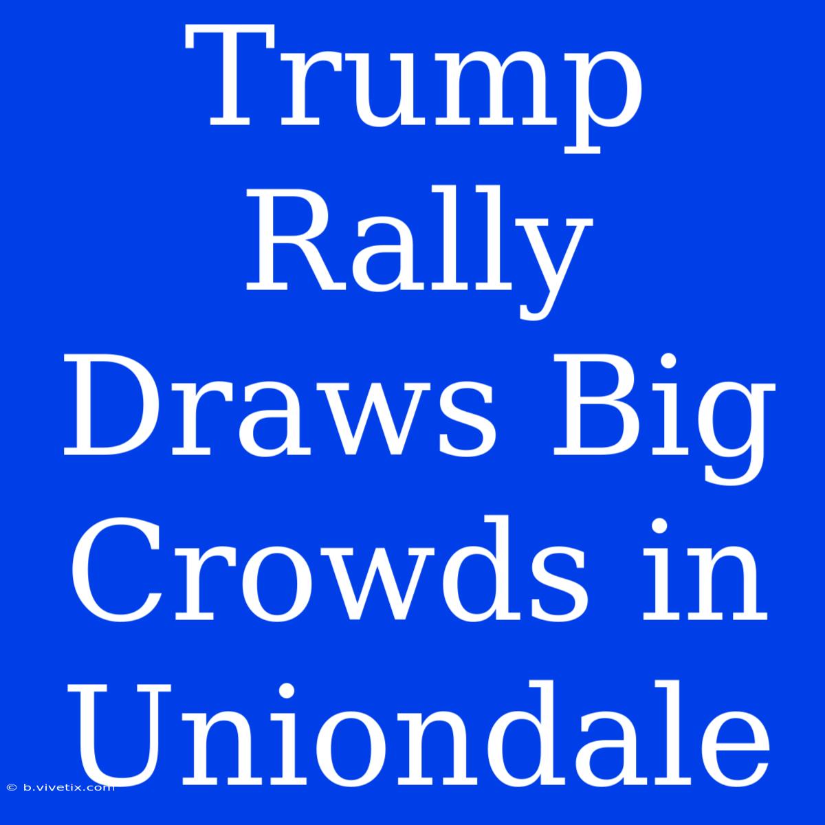 Trump Rally Draws Big Crowds In Uniondale