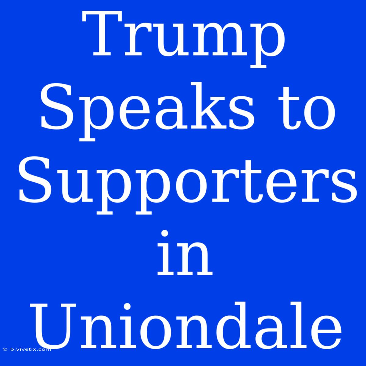 Trump Speaks To Supporters In Uniondale 