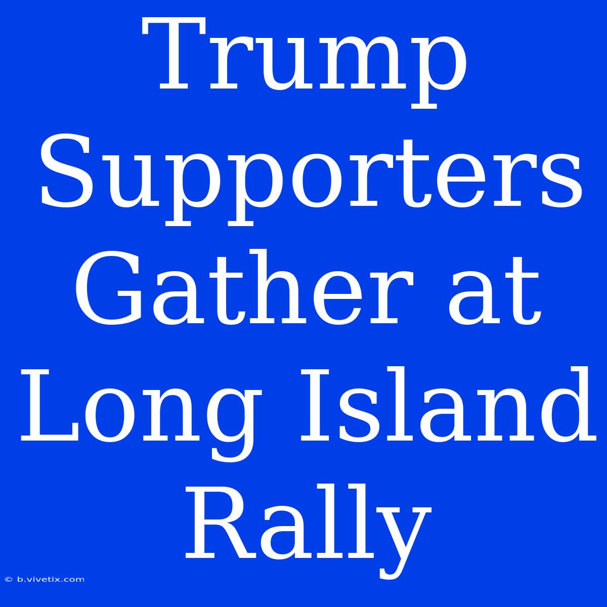 Trump Supporters Gather At Long Island Rally