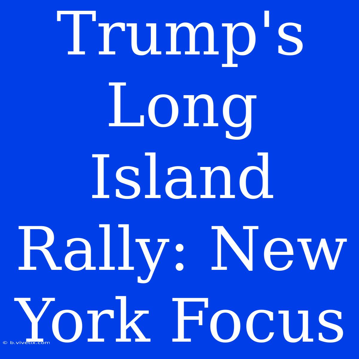 Trump's Long Island Rally: New York Focus