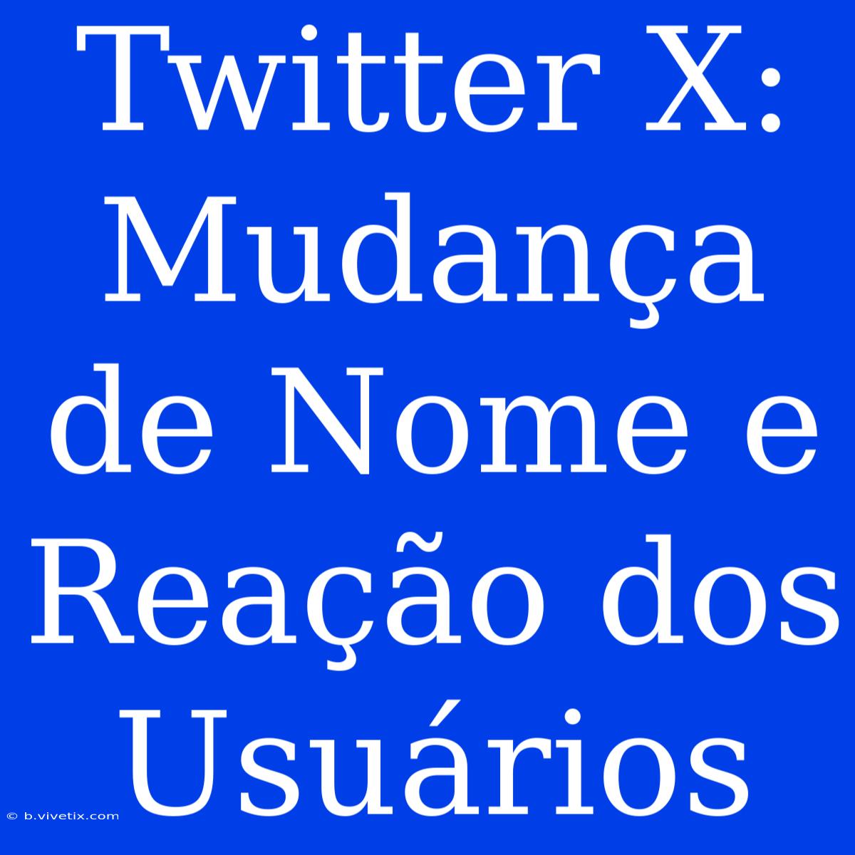 Twitter X: Mudança De Nome E Reação Dos Usuários