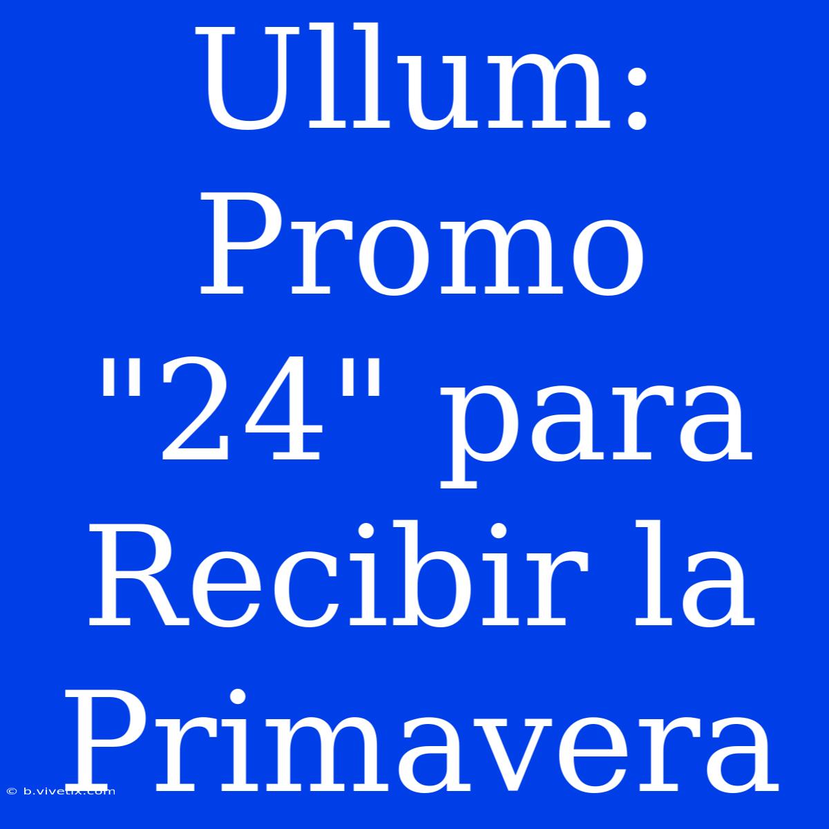 Ullum: Promo 