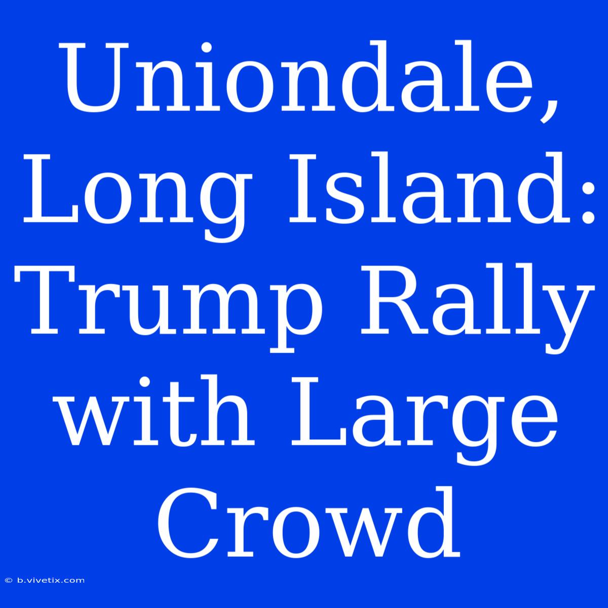 Uniondale, Long Island: Trump Rally With Large Crowd