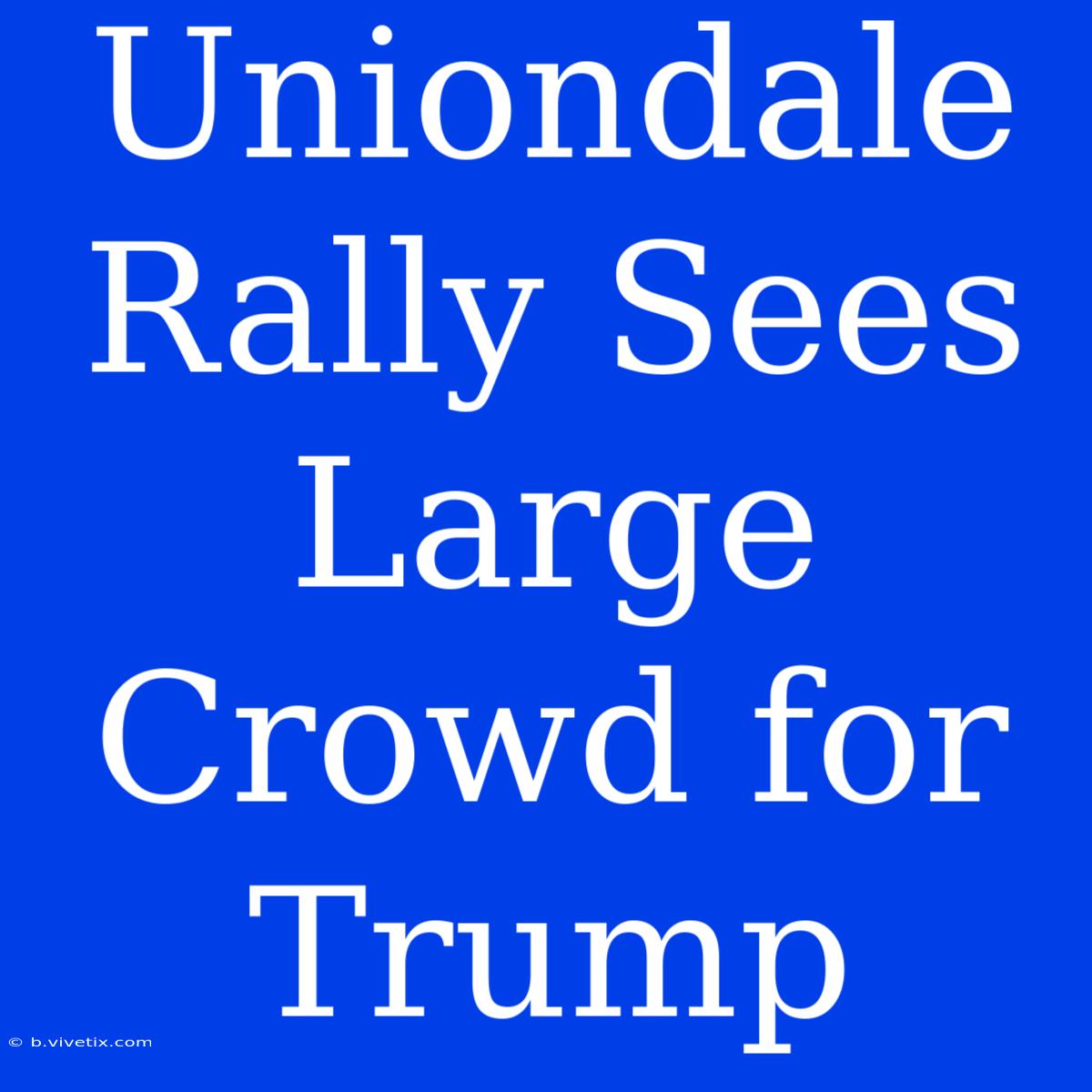 Uniondale Rally Sees Large Crowd For Trump