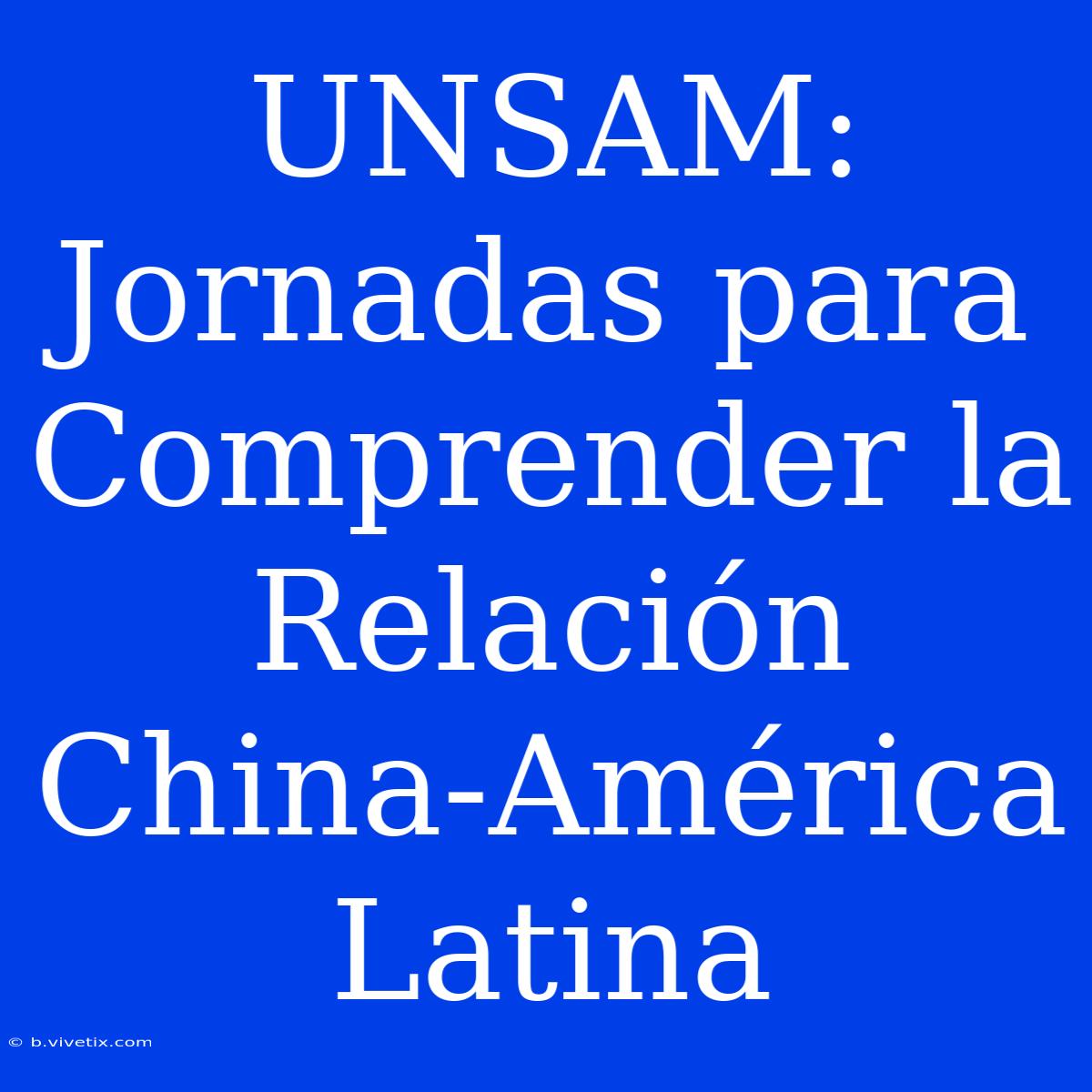 UNSAM: Jornadas Para Comprender La Relación China-América Latina