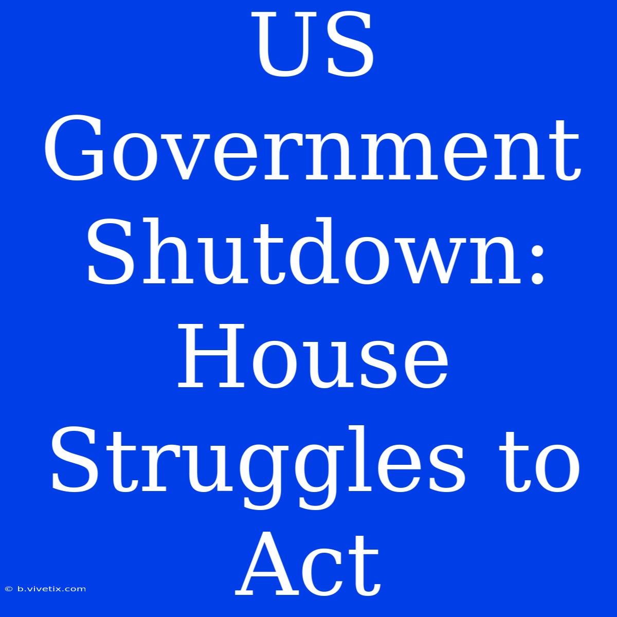 US Government Shutdown: House Struggles To Act