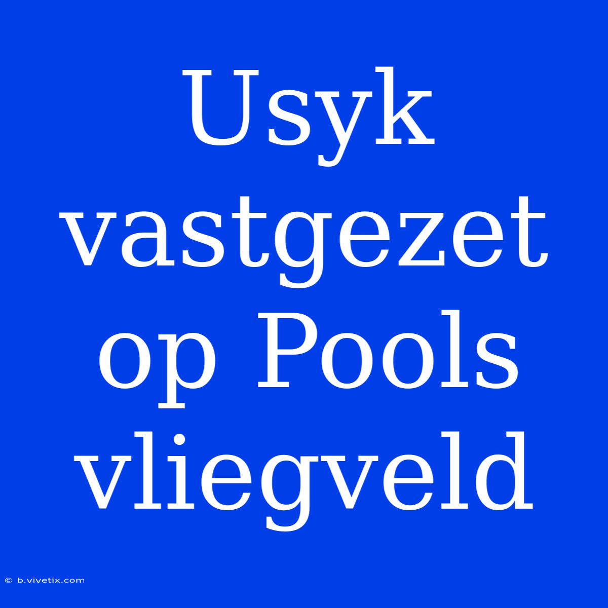 Usyk Vastgezet Op Pools Vliegveld