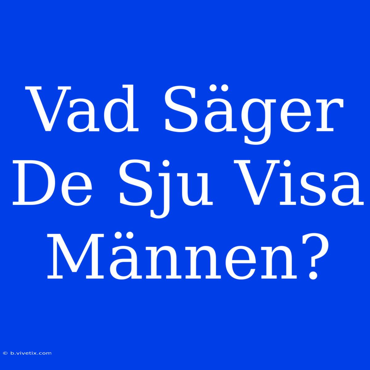 Vad Säger De Sju Visa Männen?