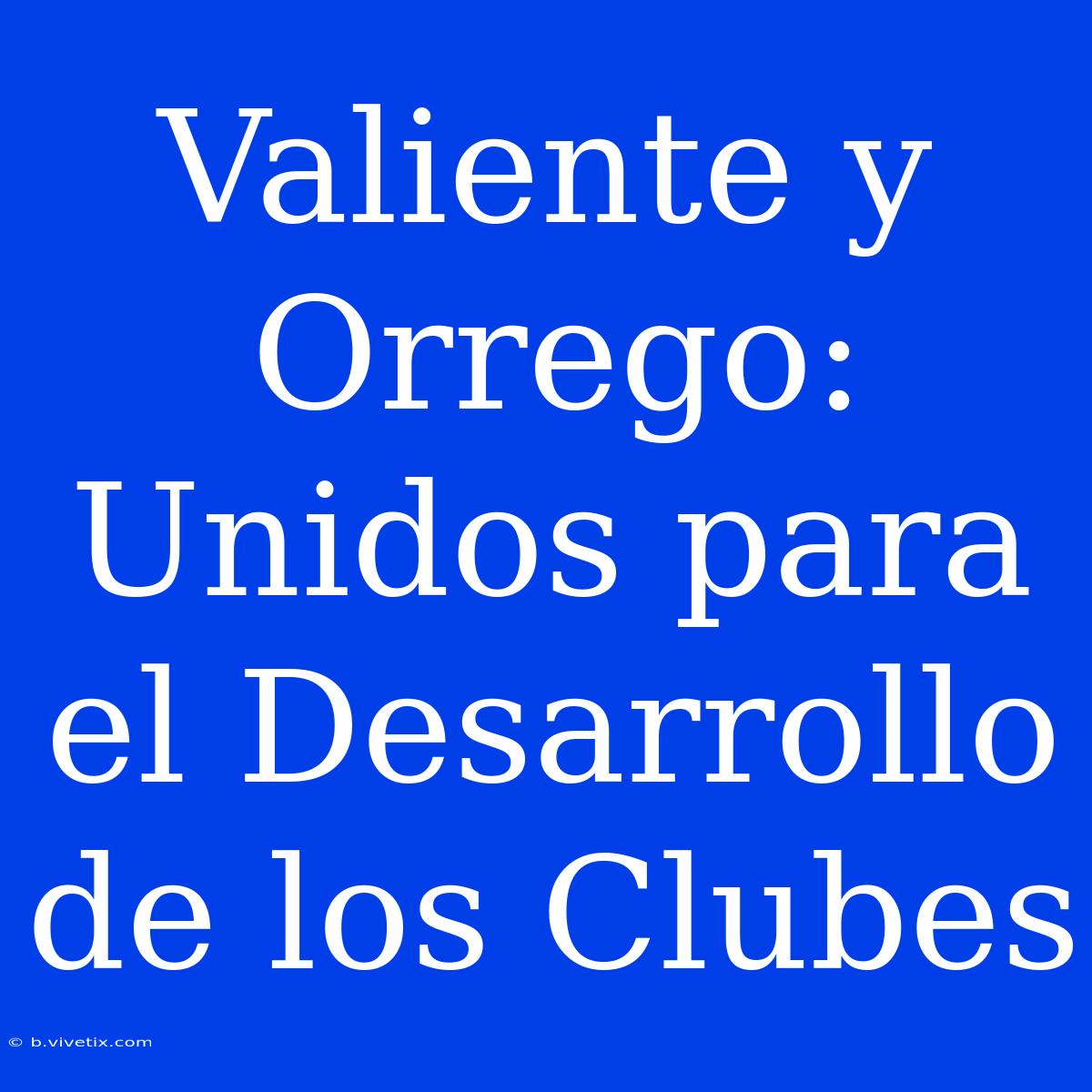 Valiente Y Orrego: Unidos Para El Desarrollo De Los Clubes