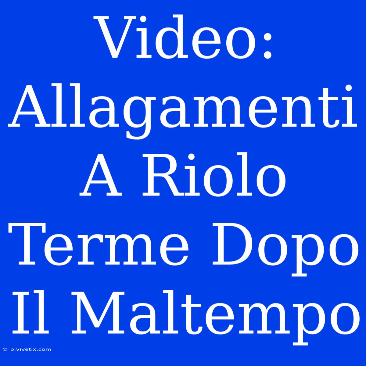 Video: Allagamenti A Riolo Terme Dopo Il Maltempo