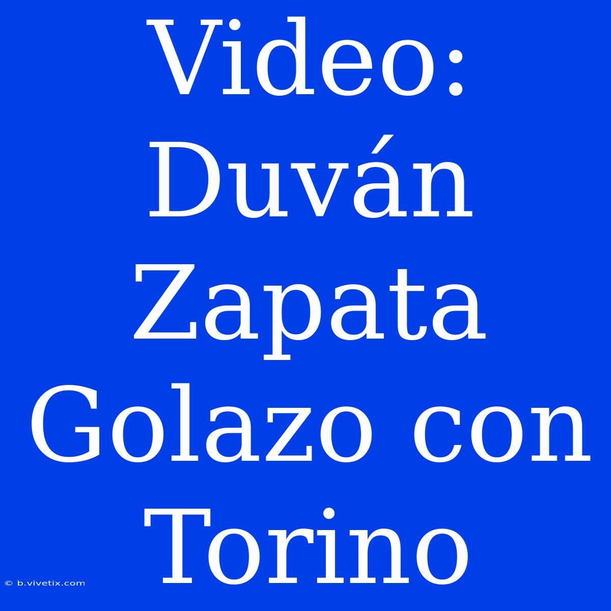 Video: Duván Zapata Golazo Con Torino