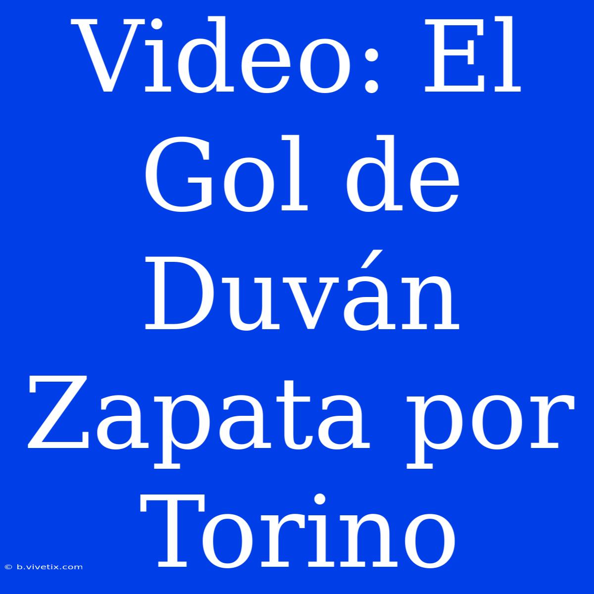 Video: El Gol De Duván Zapata Por Torino