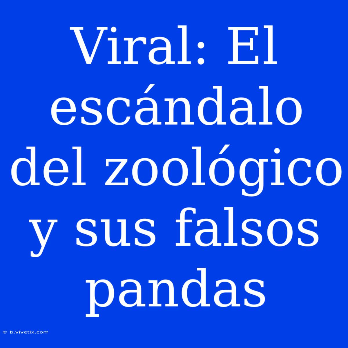 Viral: El Escándalo Del Zoológico Y Sus Falsos Pandas