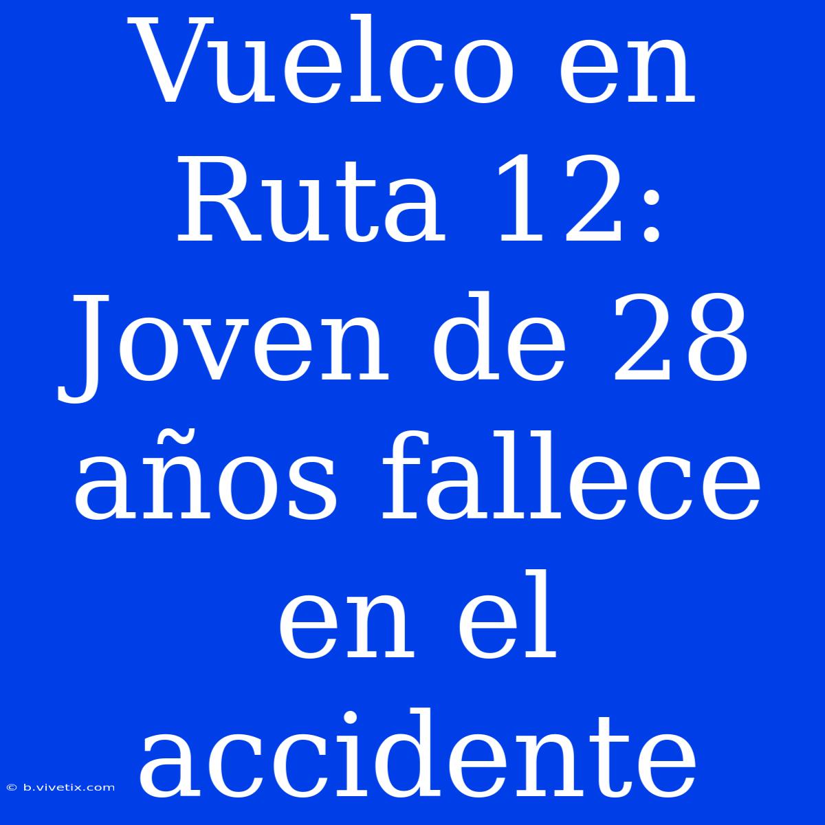 Vuelco En Ruta 12: Joven De 28 Años Fallece En El Accidente