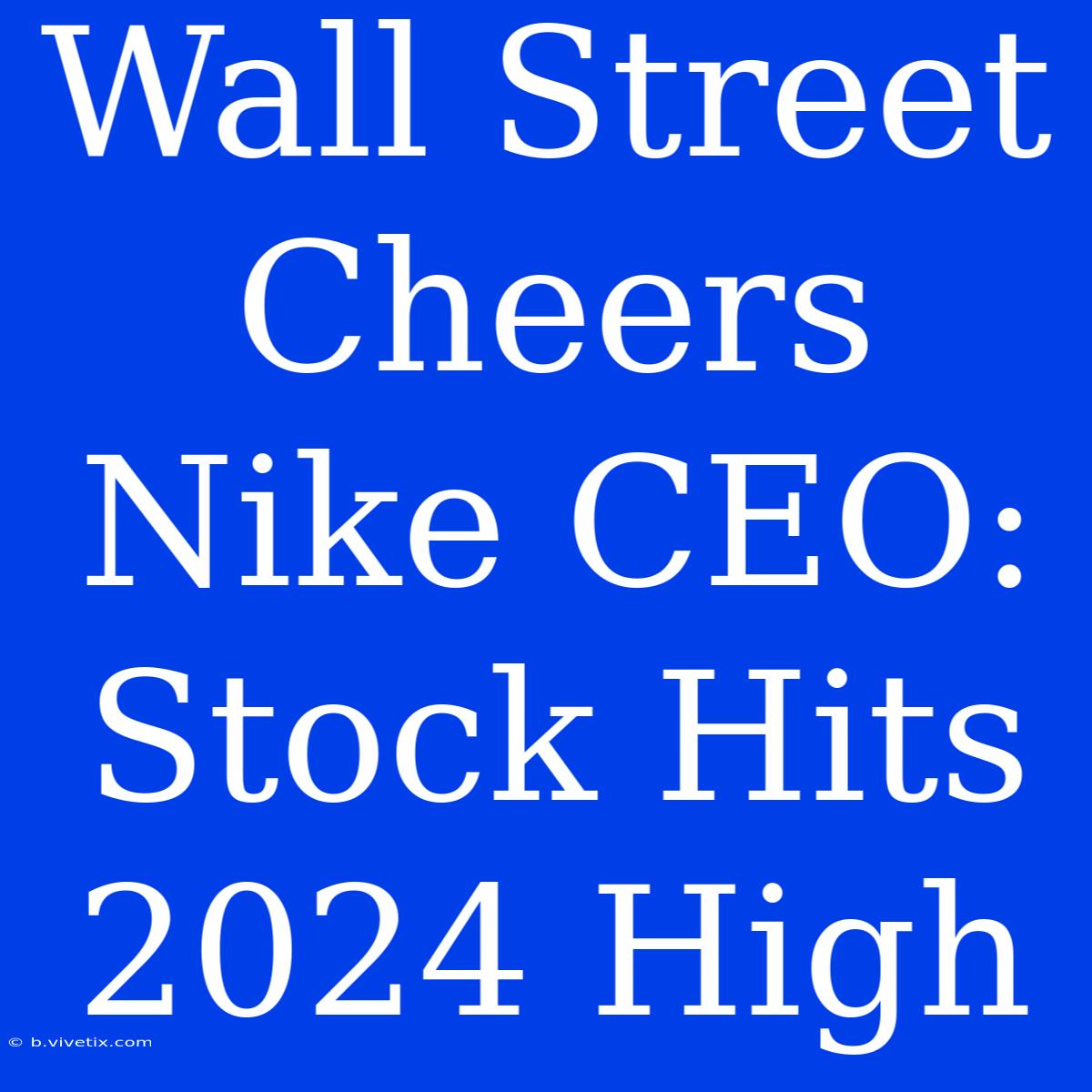 Wall Street Cheers Nike CEO: Stock Hits 2024 High