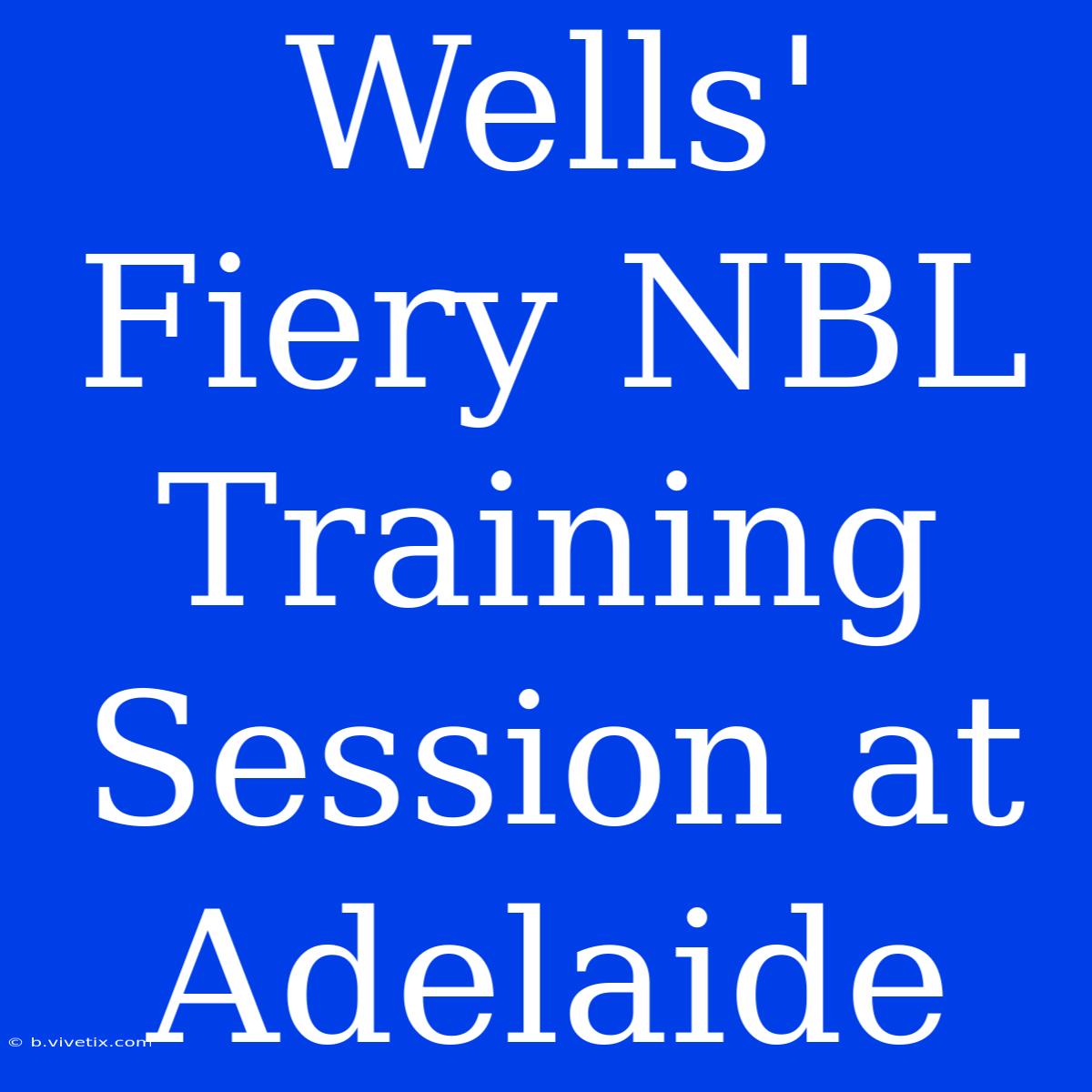 Wells' Fiery NBL Training Session At Adelaide