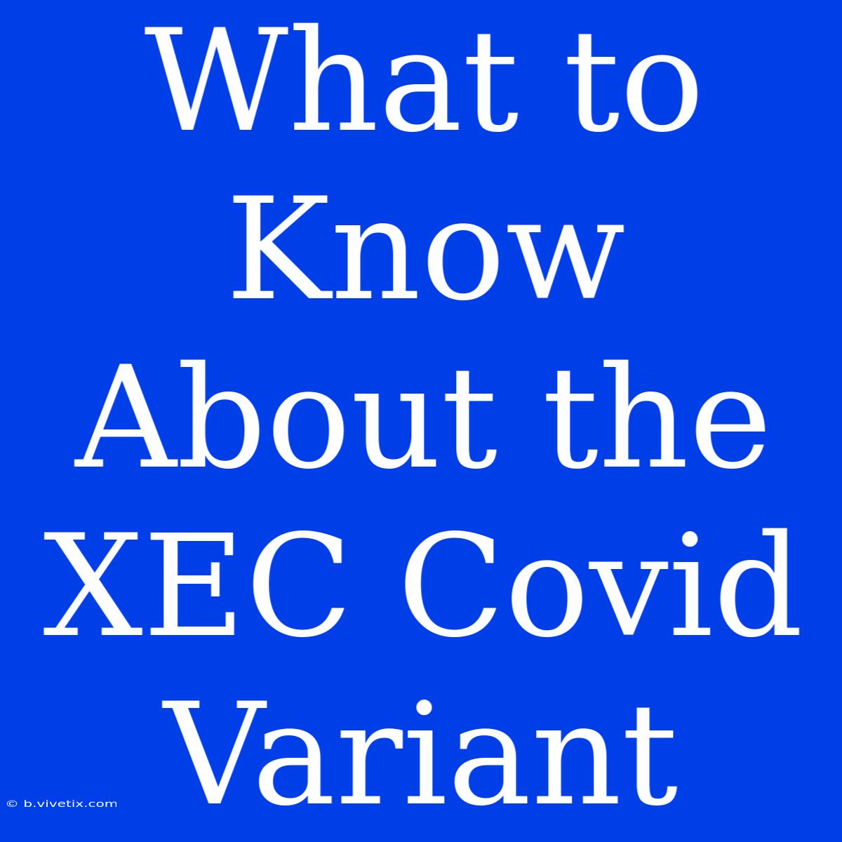 What To Know About The XEC Covid Variant