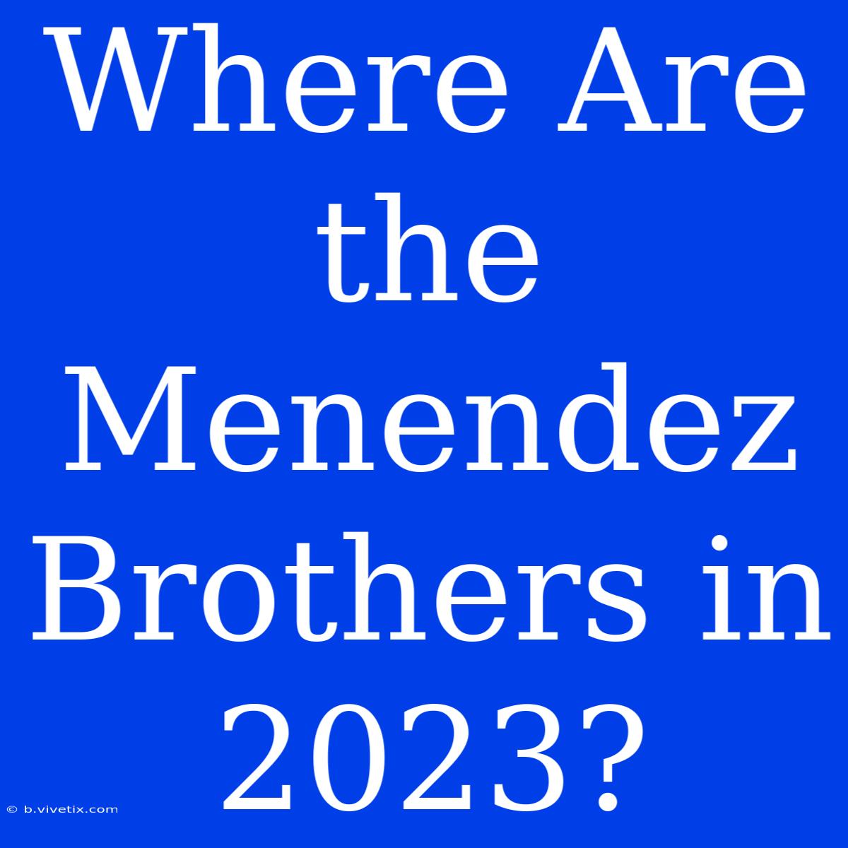 Where Are The Menendez Brothers In 2023? 