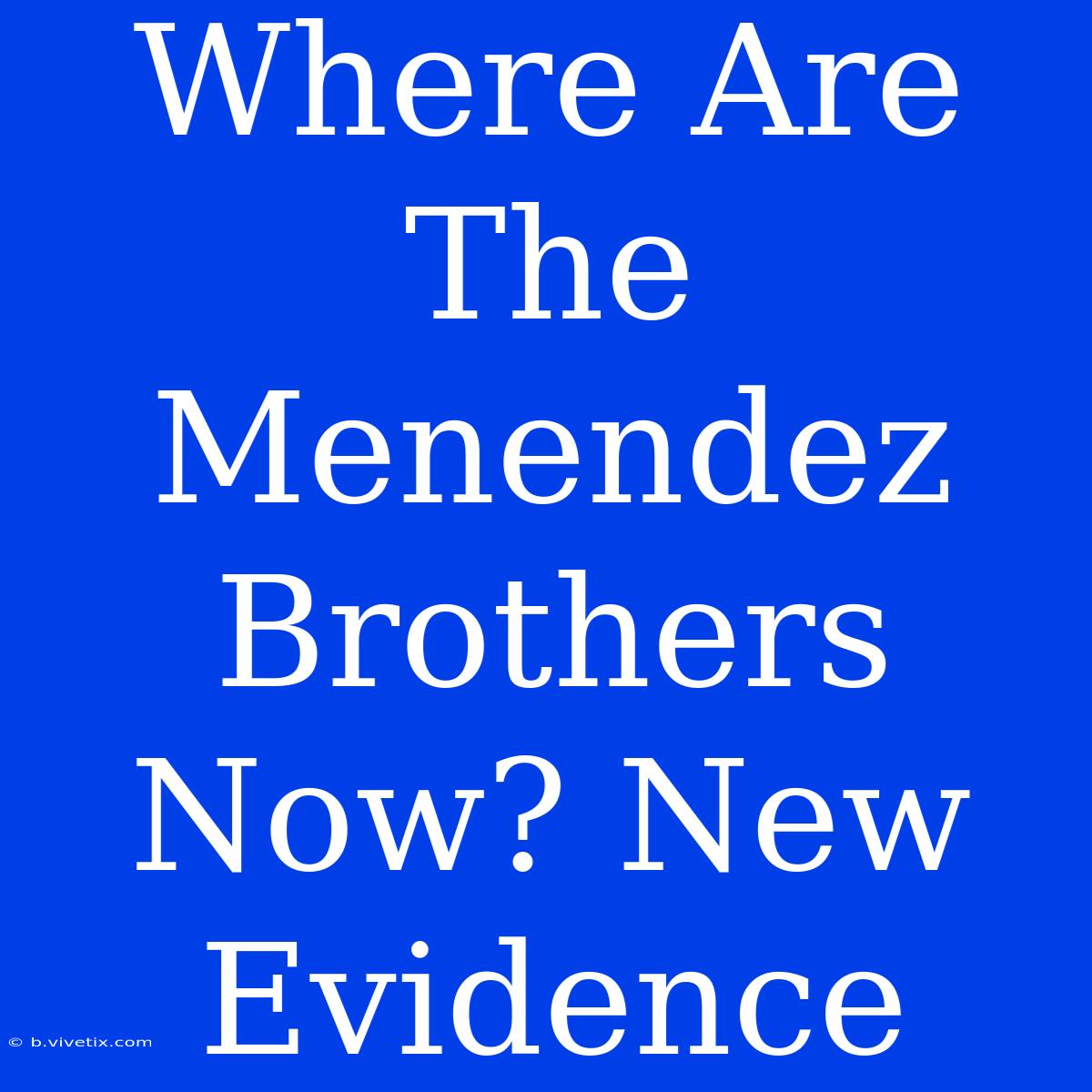 Where Are The Menendez Brothers Now? New Evidence