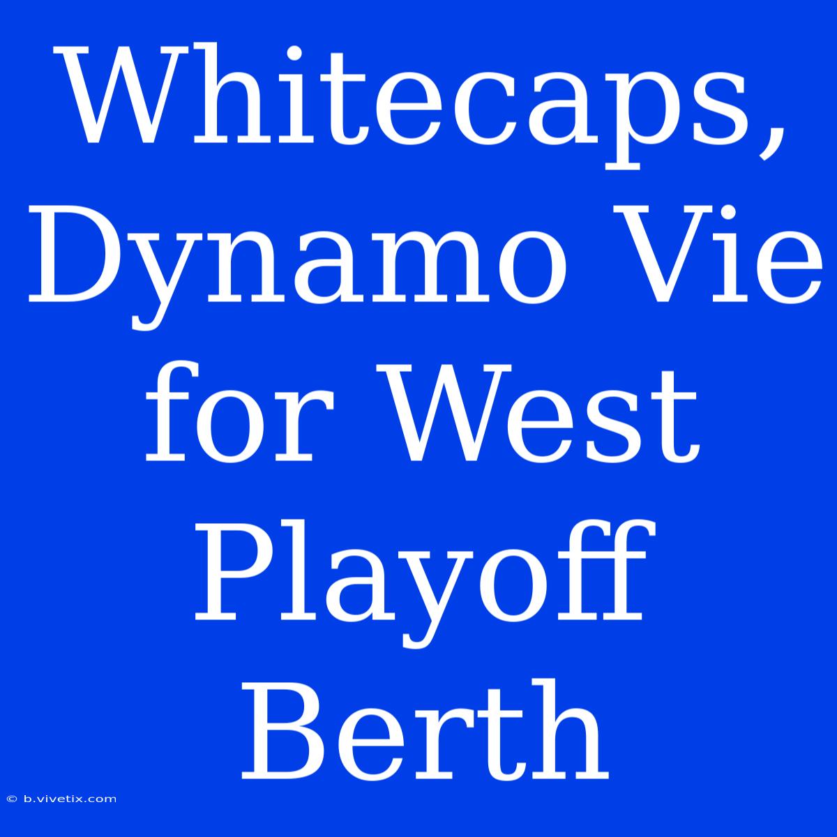 Whitecaps, Dynamo Vie For West Playoff Berth