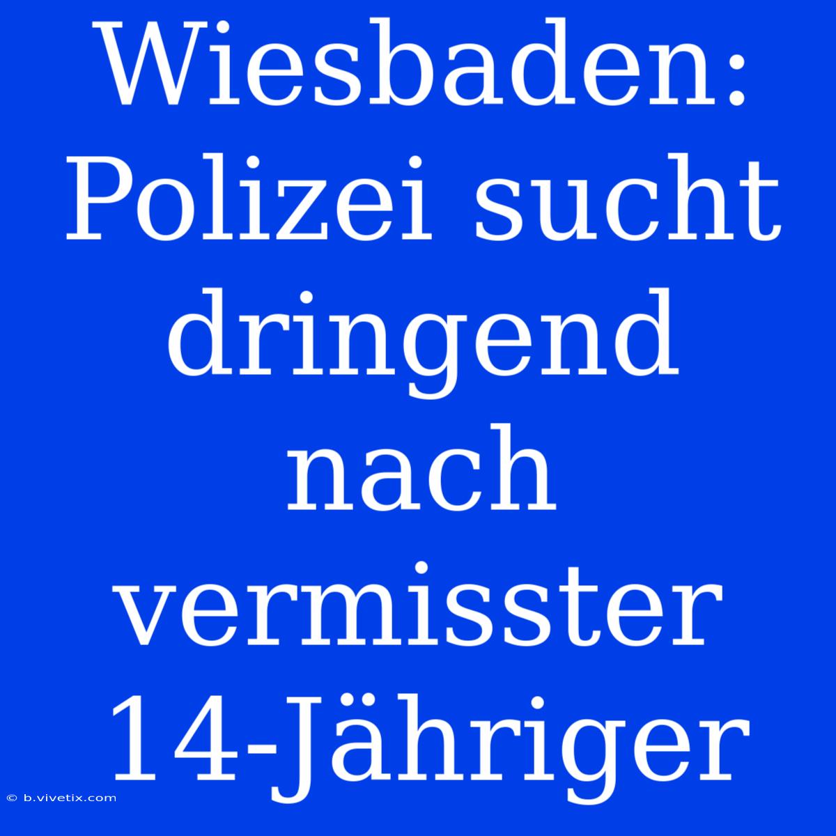 Wiesbaden: Polizei Sucht Dringend Nach Vermisster 14-Jähriger