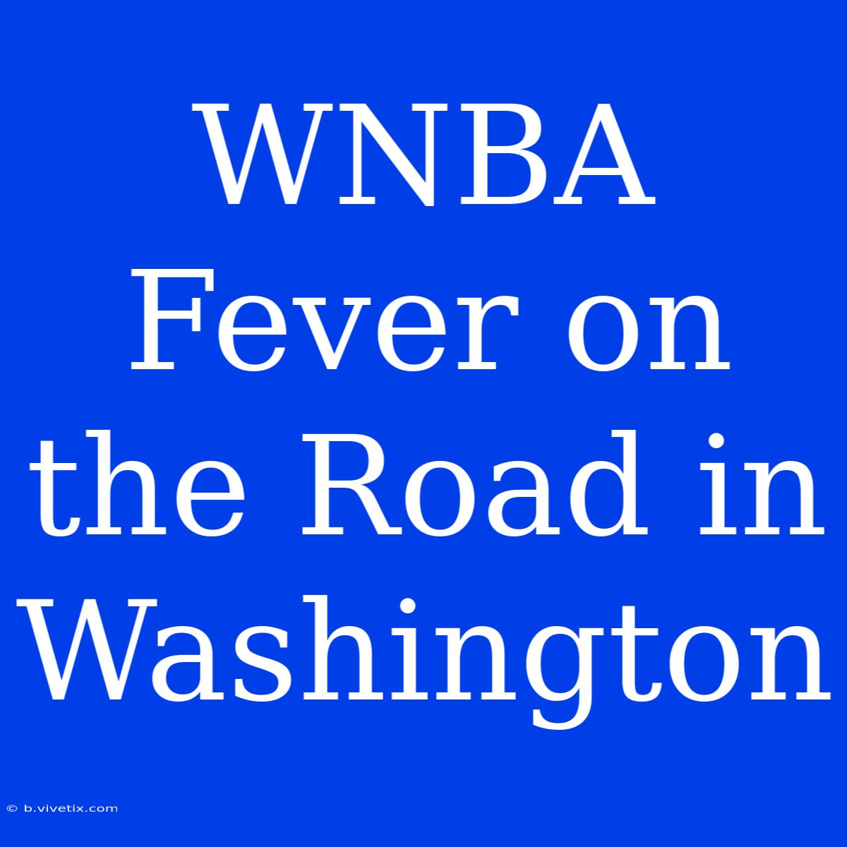 WNBA Fever On The Road In Washington