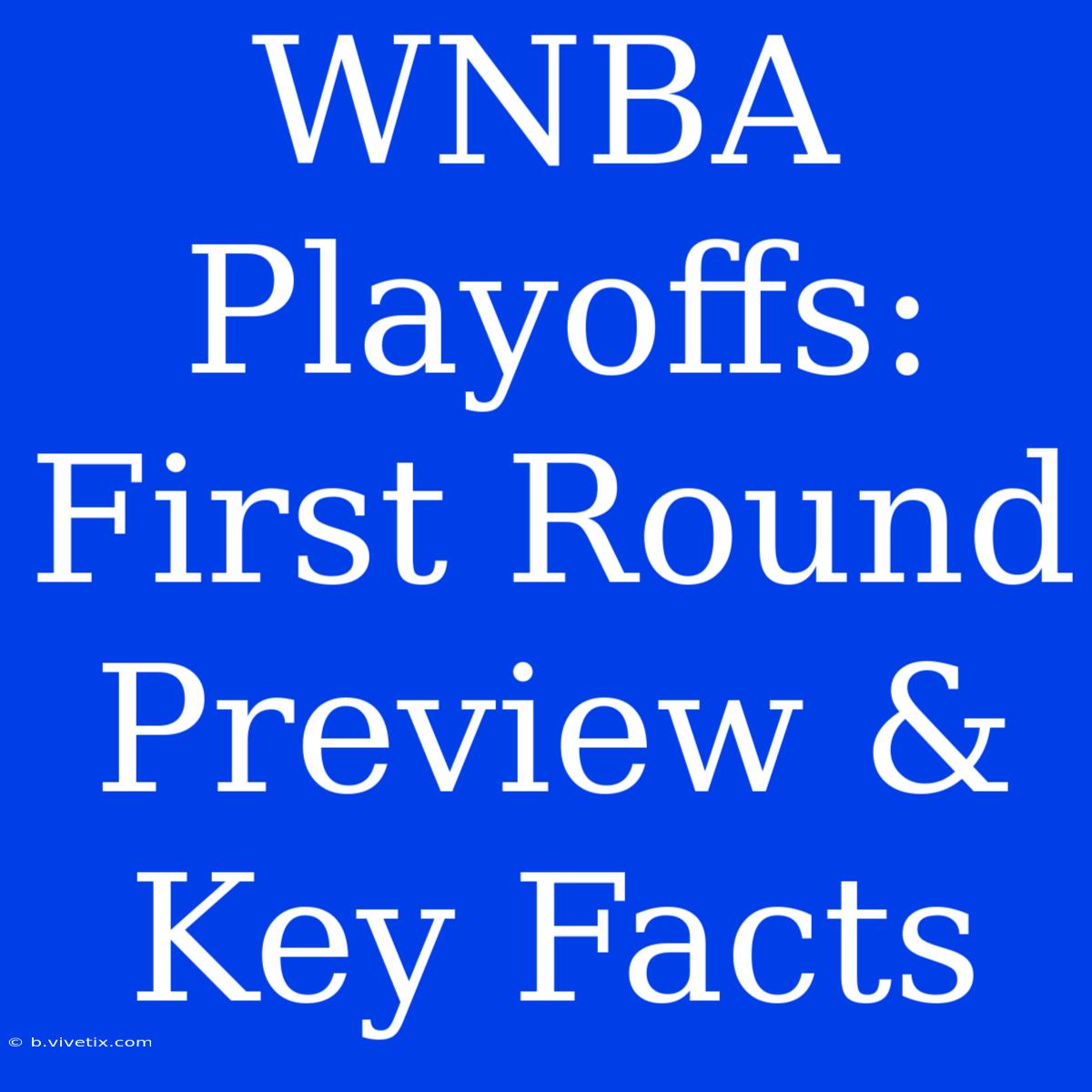 WNBA Playoffs: First Round Preview & Key Facts