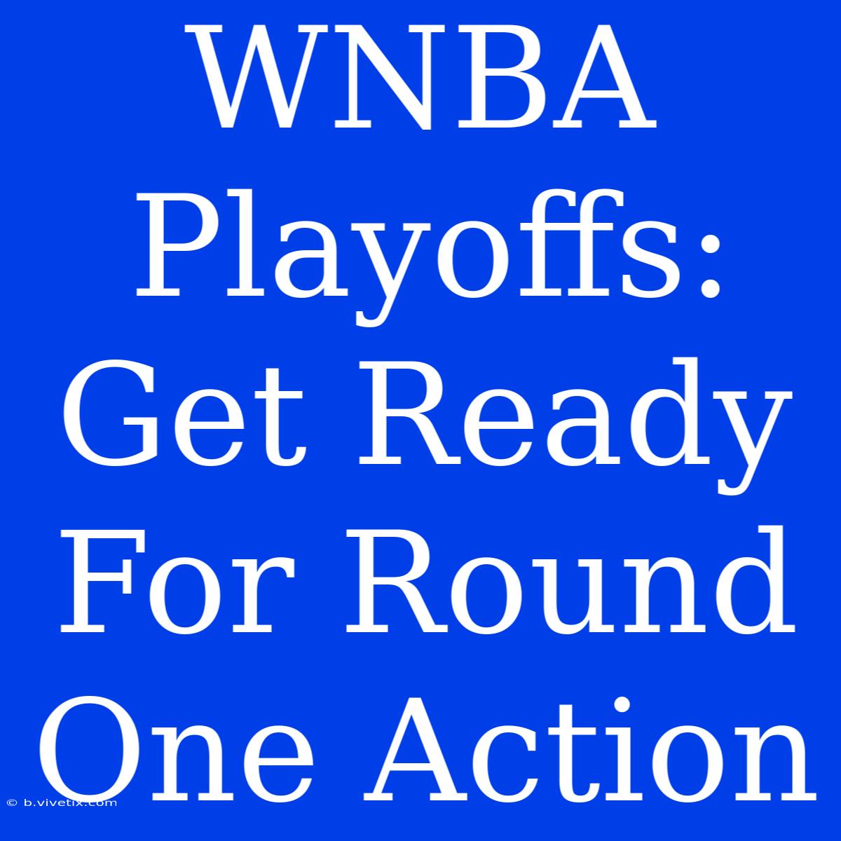 WNBA Playoffs: Get Ready For Round One Action