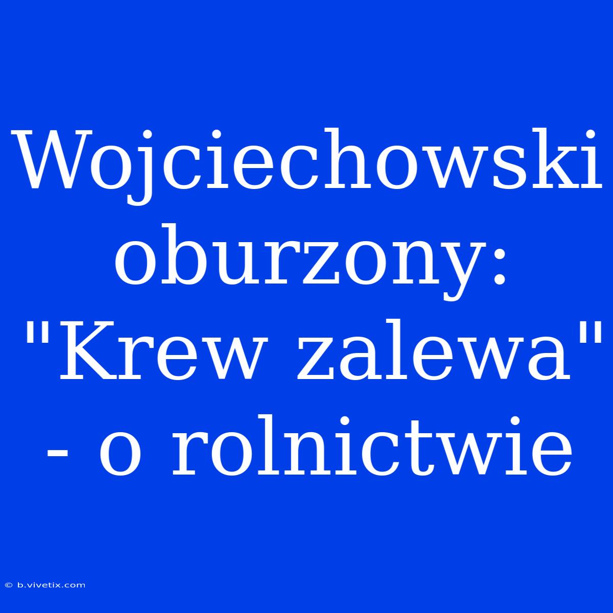 Wojciechowski Oburzony: 