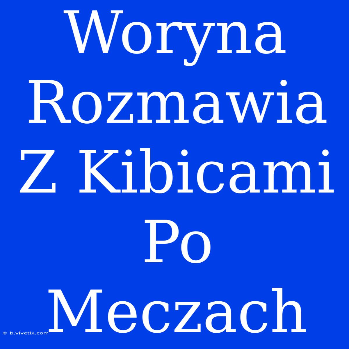 Woryna Rozmawia Z Kibicami Po Meczach