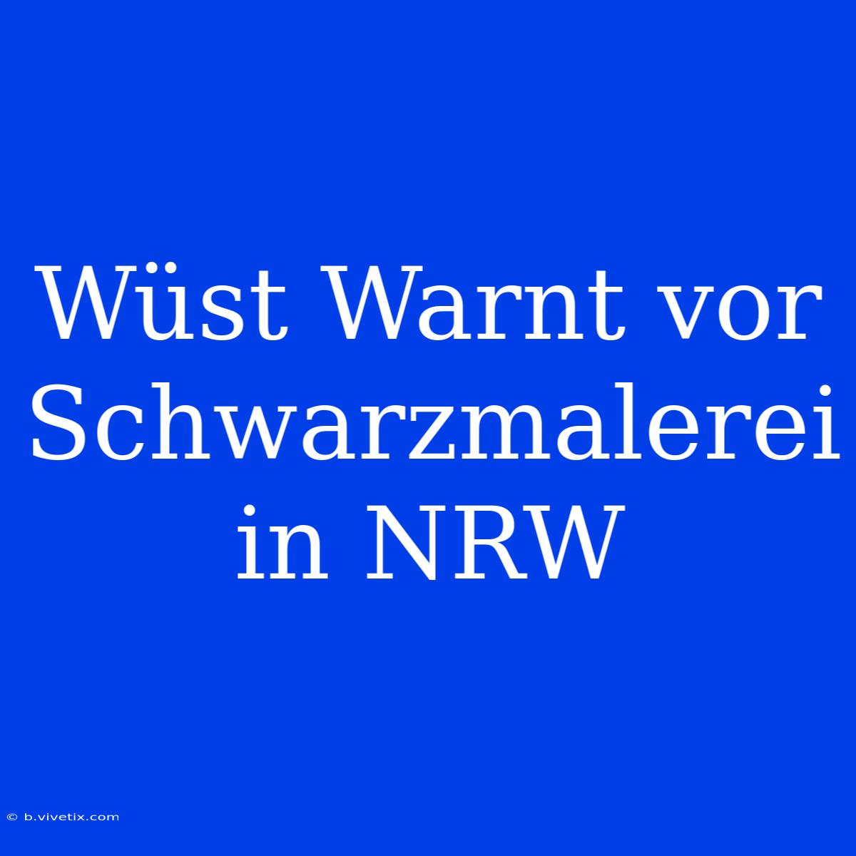 Wüst Warnt Vor Schwarzmalerei In NRW