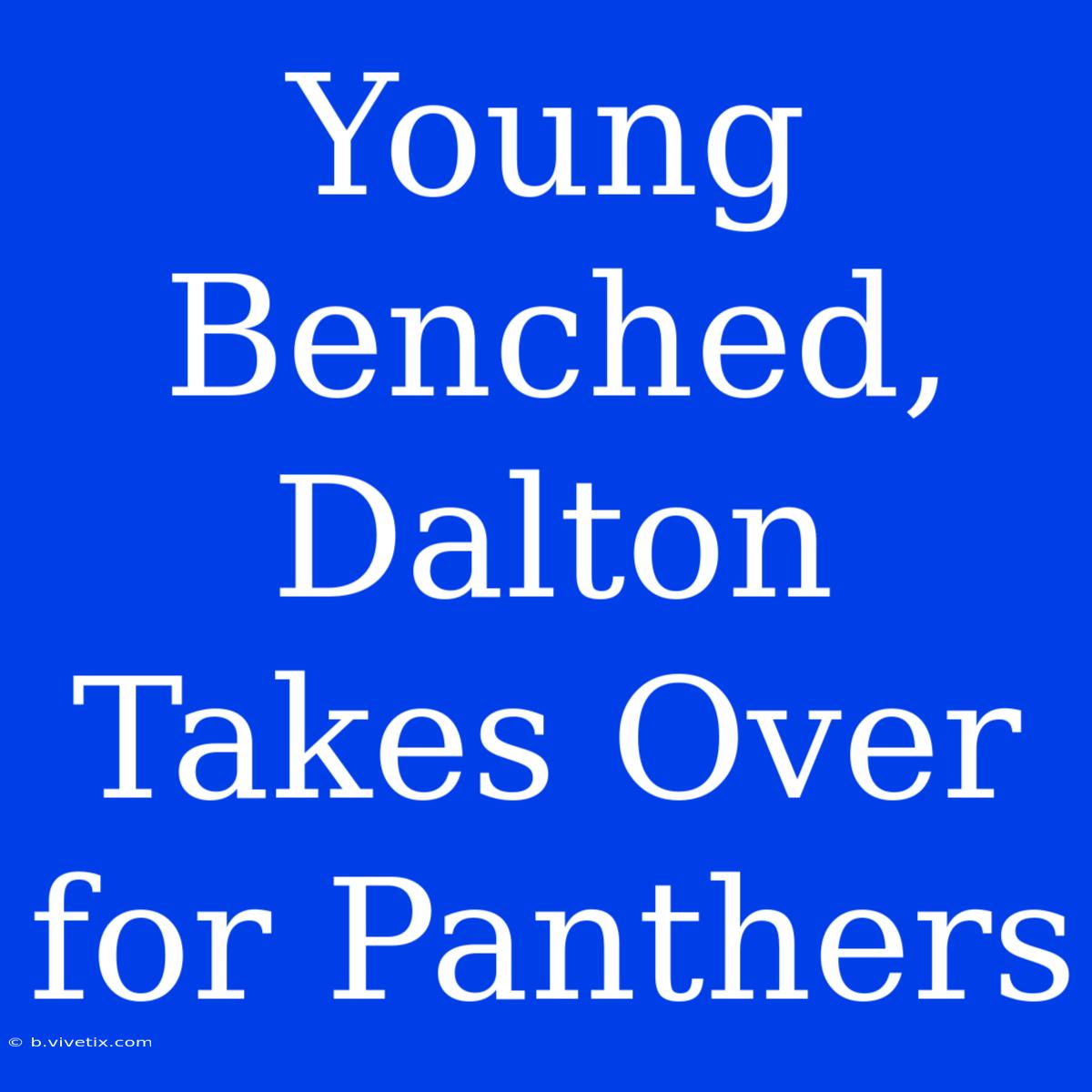 Young Benched, Dalton Takes Over For Panthers