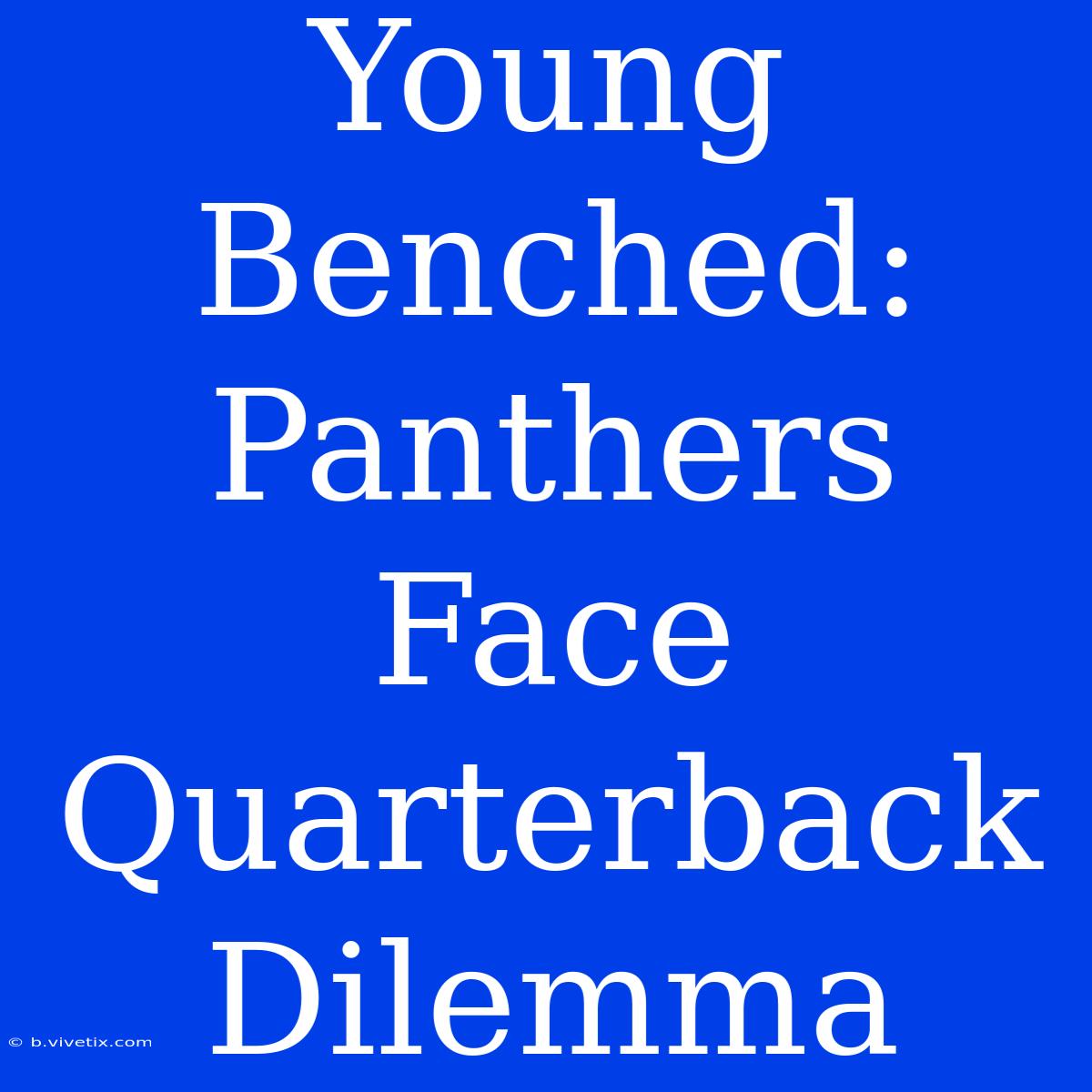 Young Benched: Panthers Face Quarterback Dilemma