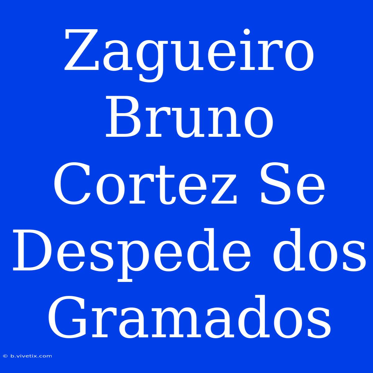 Zagueiro Bruno Cortez Se Despede Dos Gramados