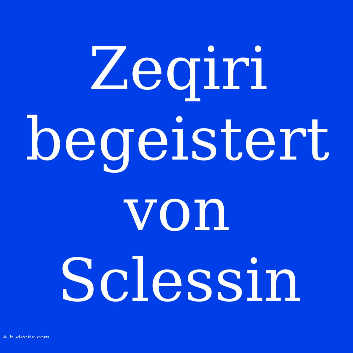 Zeqiri Begeistert Von Sclessin