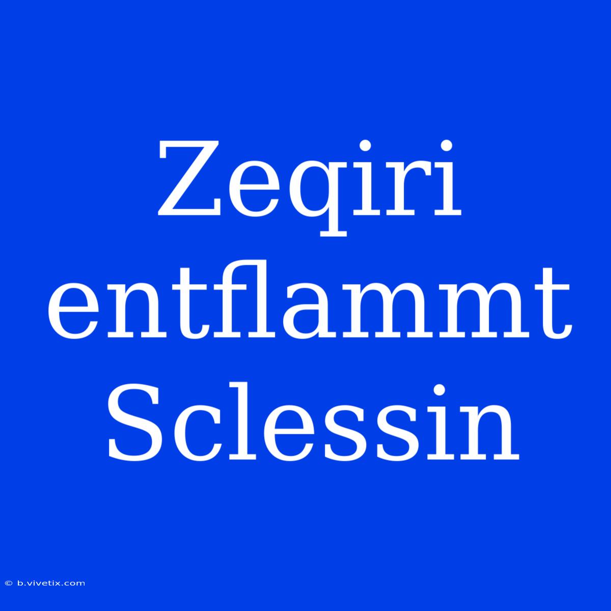 Zeqiri Entflammt Sclessin