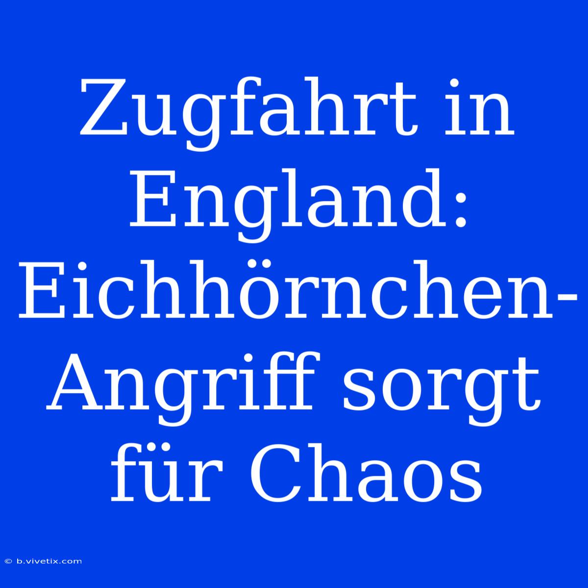 Zugfahrt In England: Eichhörnchen-Angriff Sorgt Für Chaos