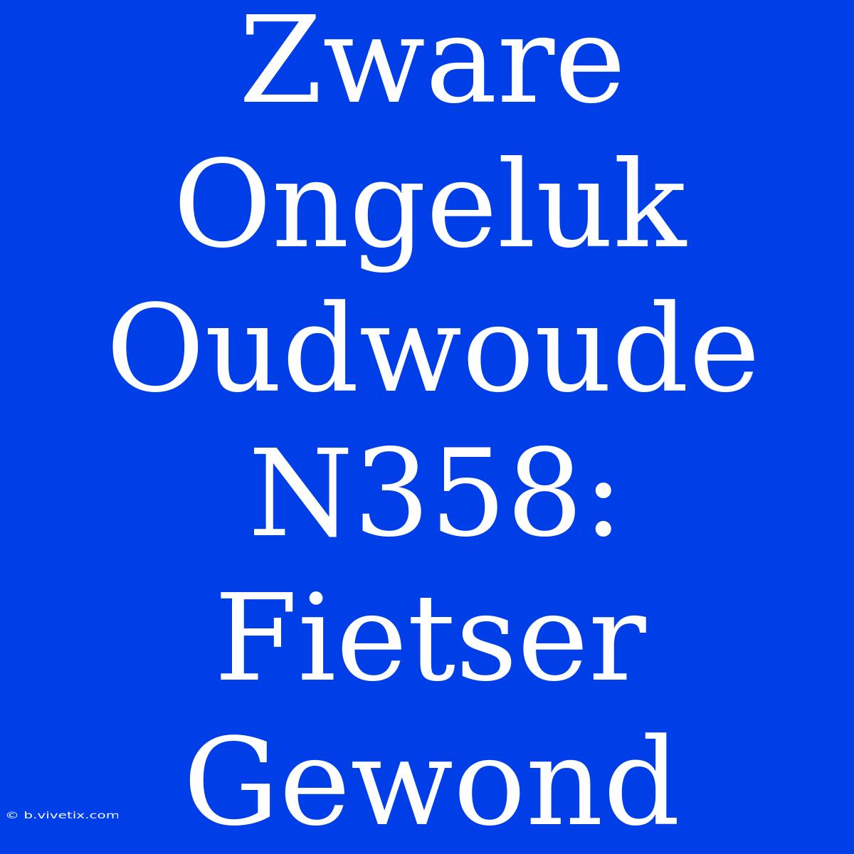 Zware Ongeluk Oudwoude N358: Fietser Gewond